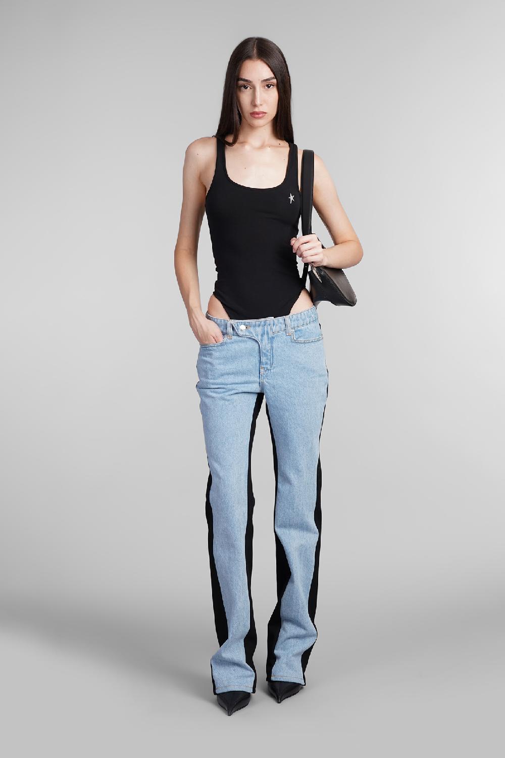 Deliberti Mugler Jeans In Cotone Blu Cod. 406340 - Deliberti The Luxury Shopping