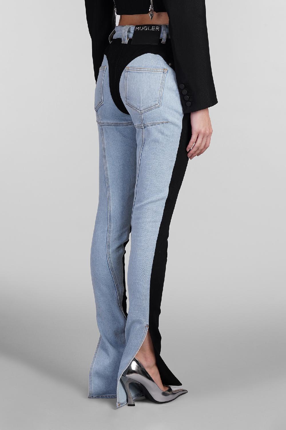 Deliberti Mugler Jeans In Cotone Blu Cod. 409204 - Deliberti The Luxury Shopping