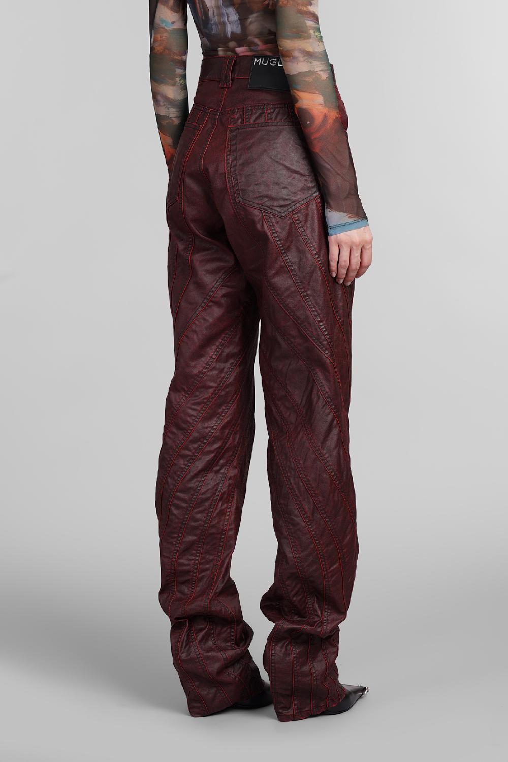 Deliberti Mugler Jeans In Cotone Bordeaux Cod. 406339 - Deliberti The Luxury Shopping