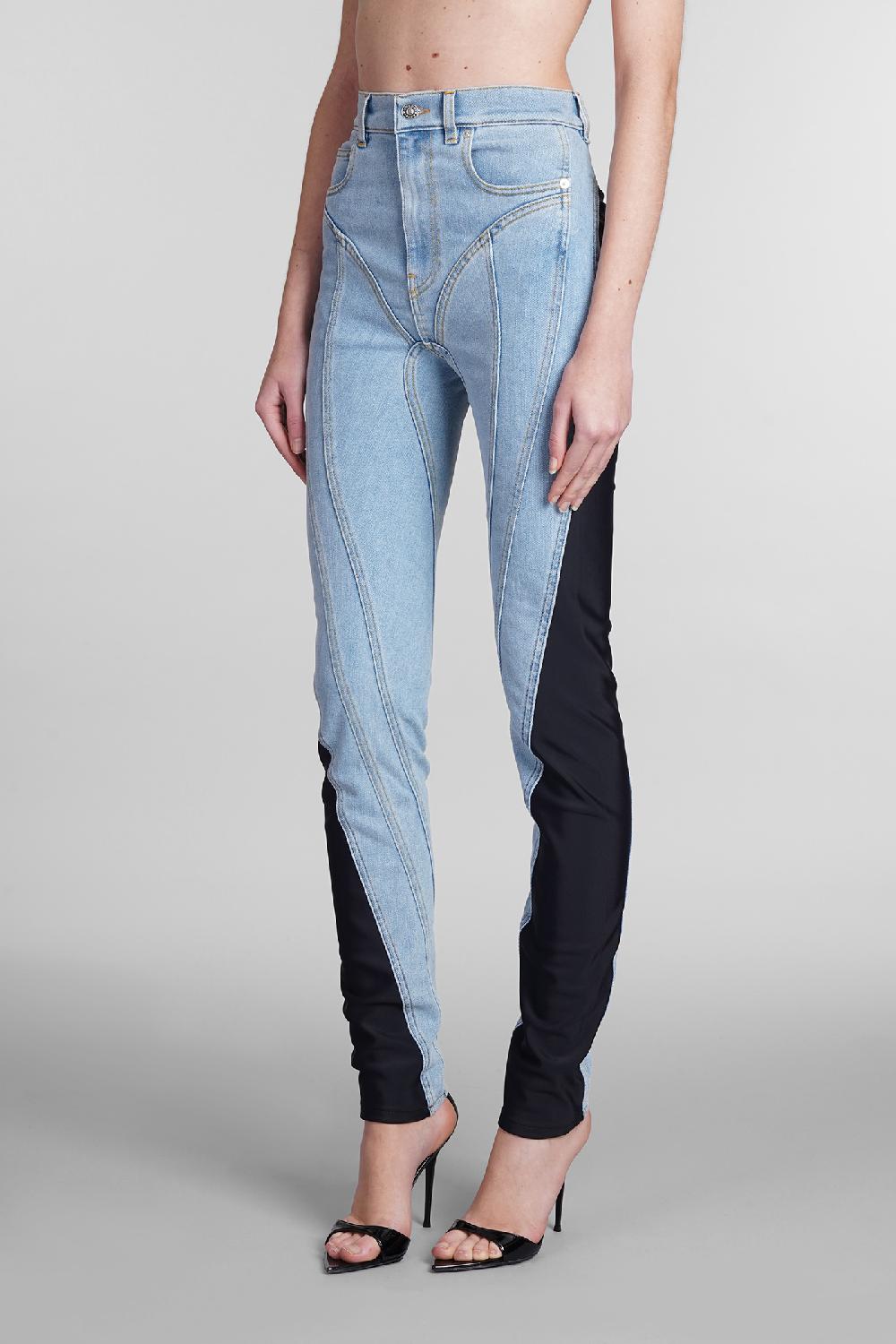Deliberti Mugler Jeans In Cotone Celeste Cod. 392709 - Deliberti The Luxury Shopping