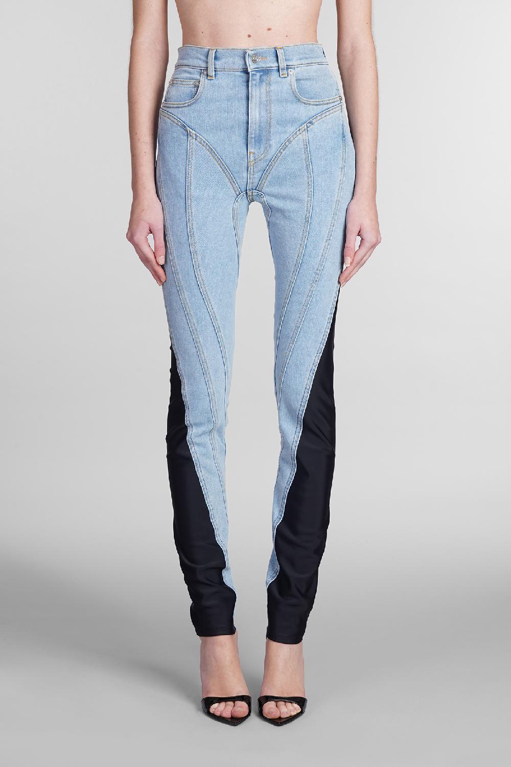 Deliberti Mugler Jeans in cotone celeste cod. 392709 - Deliberti The Luxury Shopping