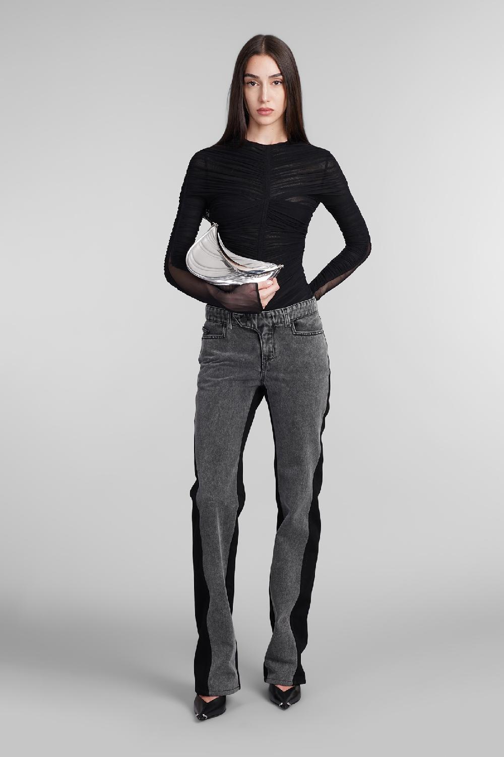 Deliberti Mugler Jeans In Cotone Nero Cod. 406341 - Deliberti The Luxury Shopping