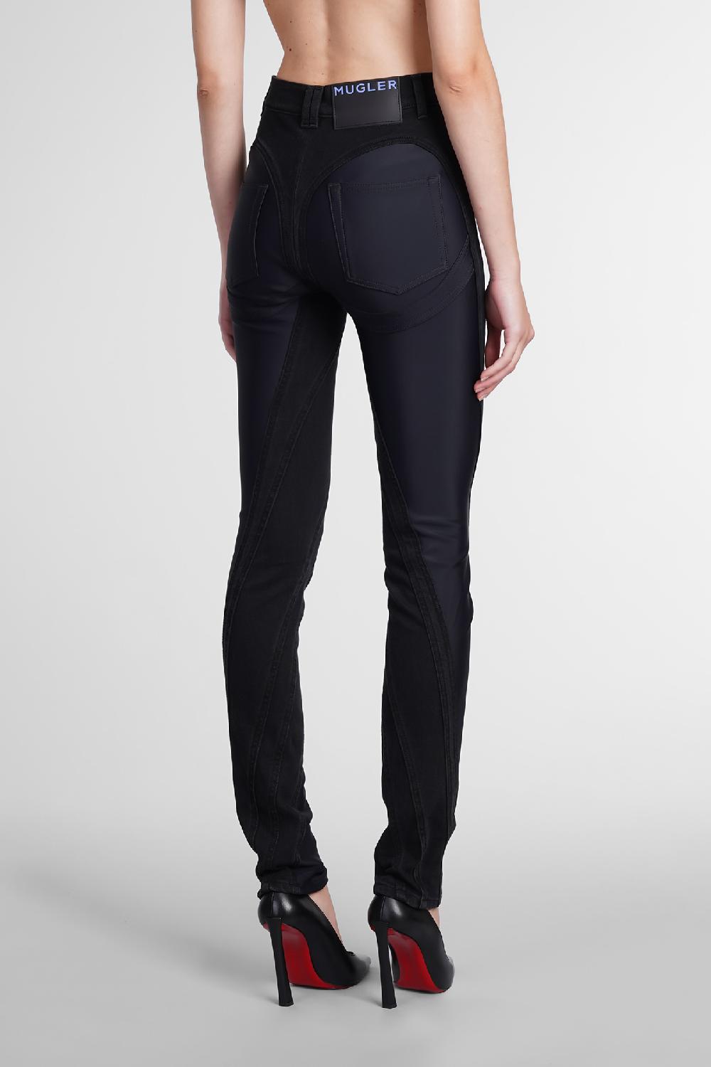 Deliberti Mugler Jeans In Denim Nero Cod. 358400 - Deliberti The Luxury Shopping