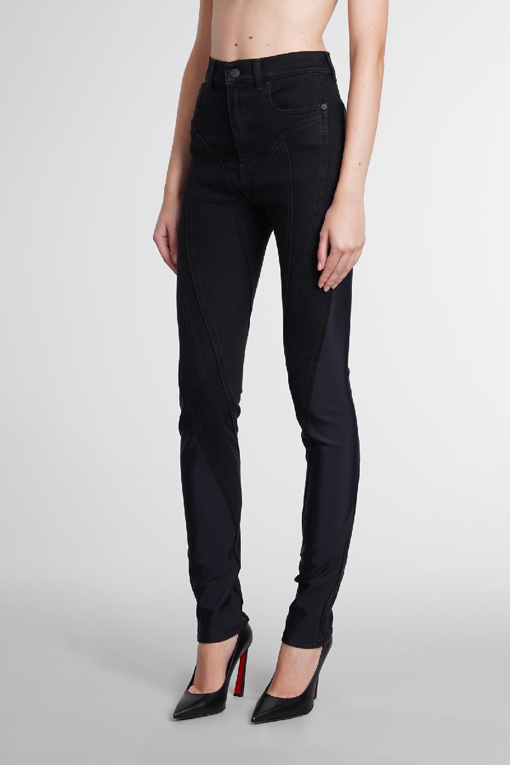 Deliberti Mugler Jeans In Denim Nero Cod. 358400 - Deliberti The Luxury Shopping