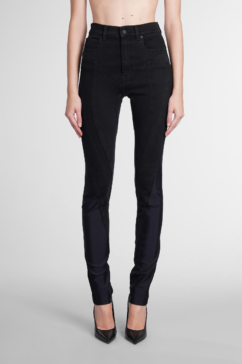Deliberti Mugler Jeans in denim nero cod. 358400 - Deliberti The Luxury Shopping