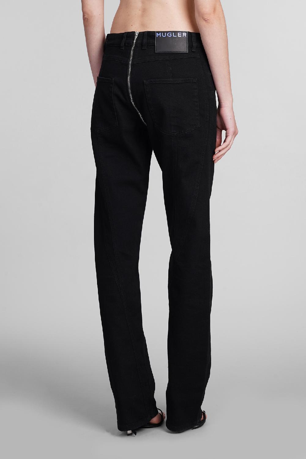 Deliberti Mugler Jeans In Denim Nero Cod. 400897 - Deliberti The Luxury Shopping
