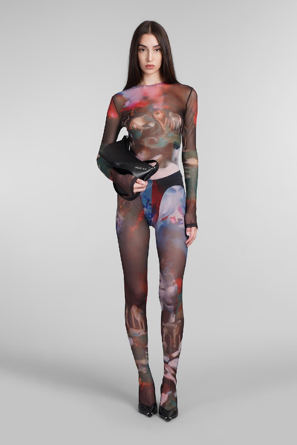 Deliberti Mugler Leggings In Poliammide Multicolor Cod. 406239 - Deliberti The Luxury Shopping