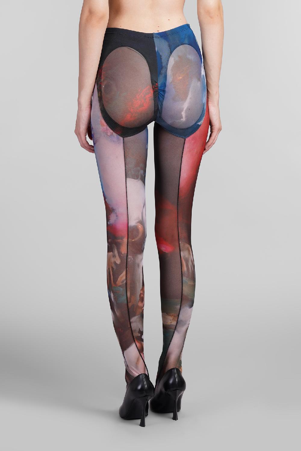 Deliberti Mugler Leggings In Poliammide Multicolor Cod. 406239 - Deliberti The Luxury Shopping