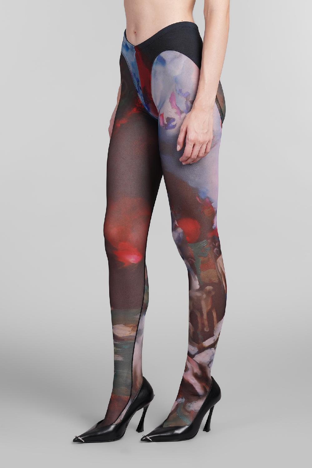 Deliberti Mugler Leggings In Poliammide Multicolor Cod. 406239 - Deliberti The Luxury Shopping