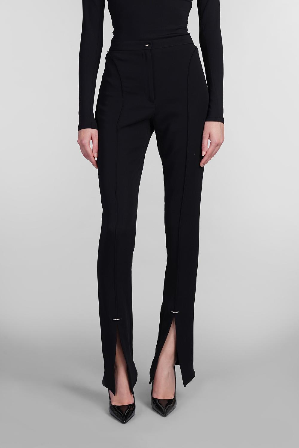 Deliberti Mugler Pantalone in viscosa nera cod. 402662 - Deliberti The Luxury Shopping