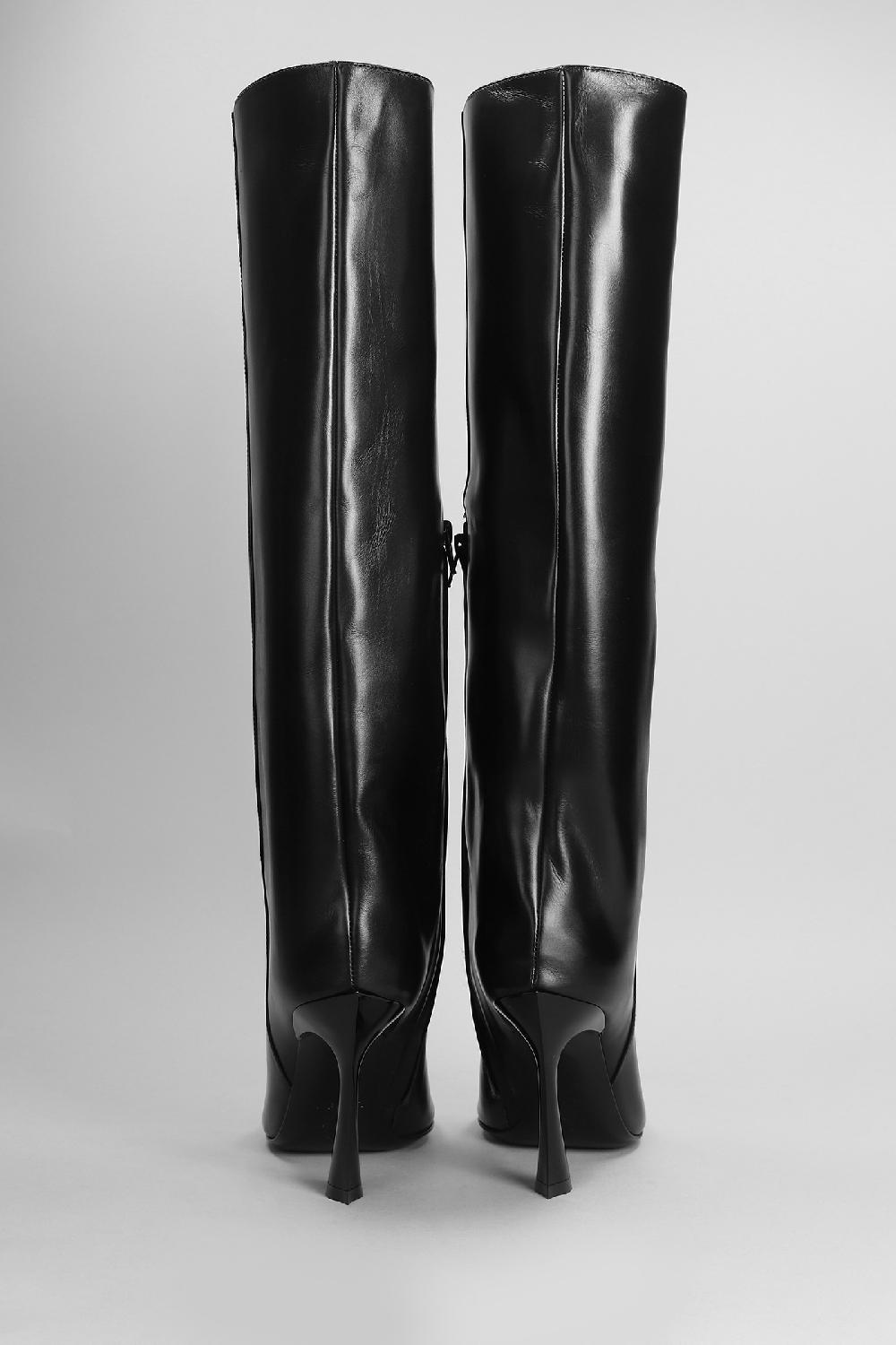 Deliberti Mugler Stivali Tacco Alto In Pelle Nera Cod. 403679 - Deliberti The Luxury Shopping