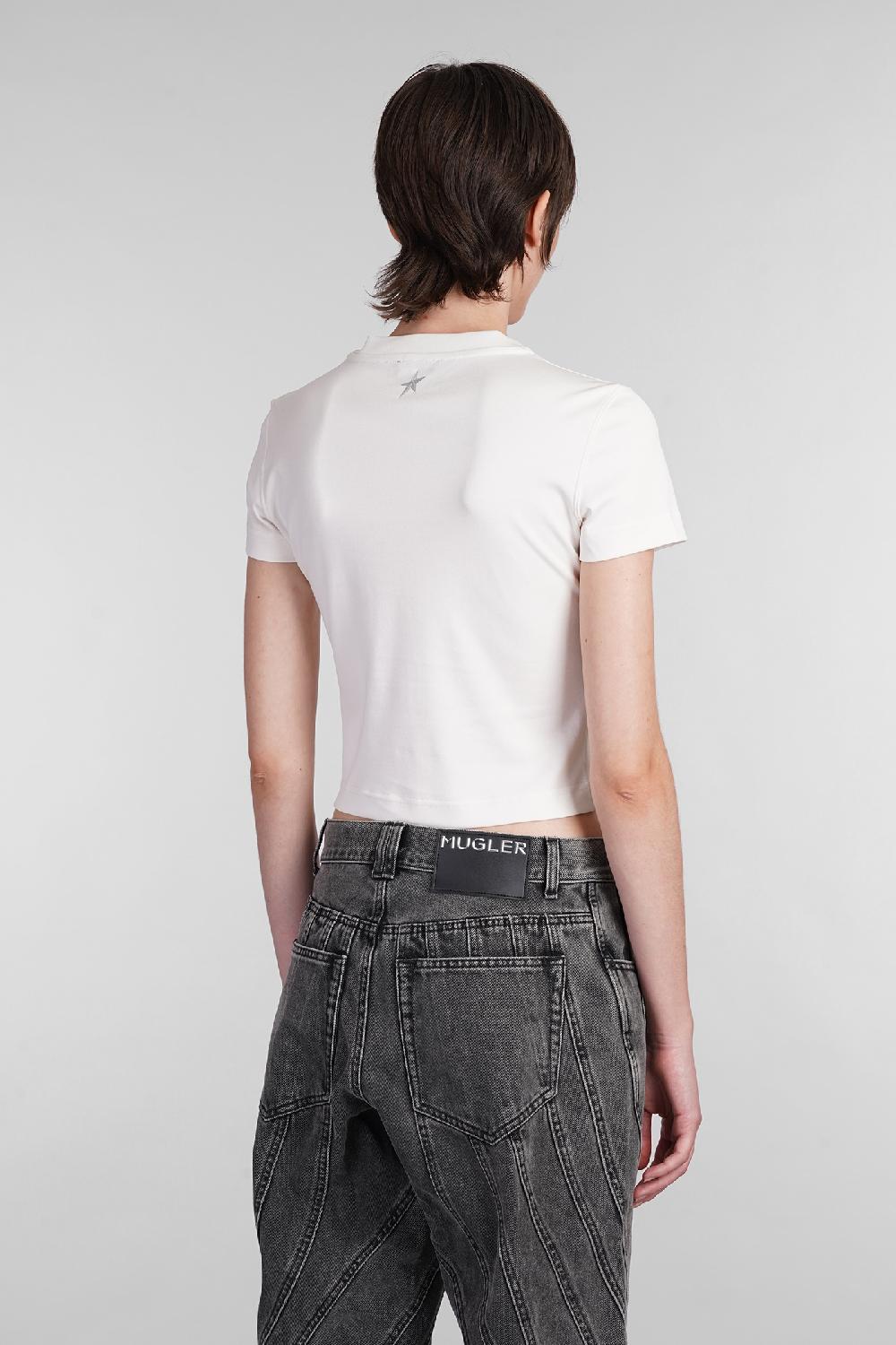 Deliberti Mugler T-shirt In Cotone Bianco Cod. 402659 - Deliberti The Luxury Shopping