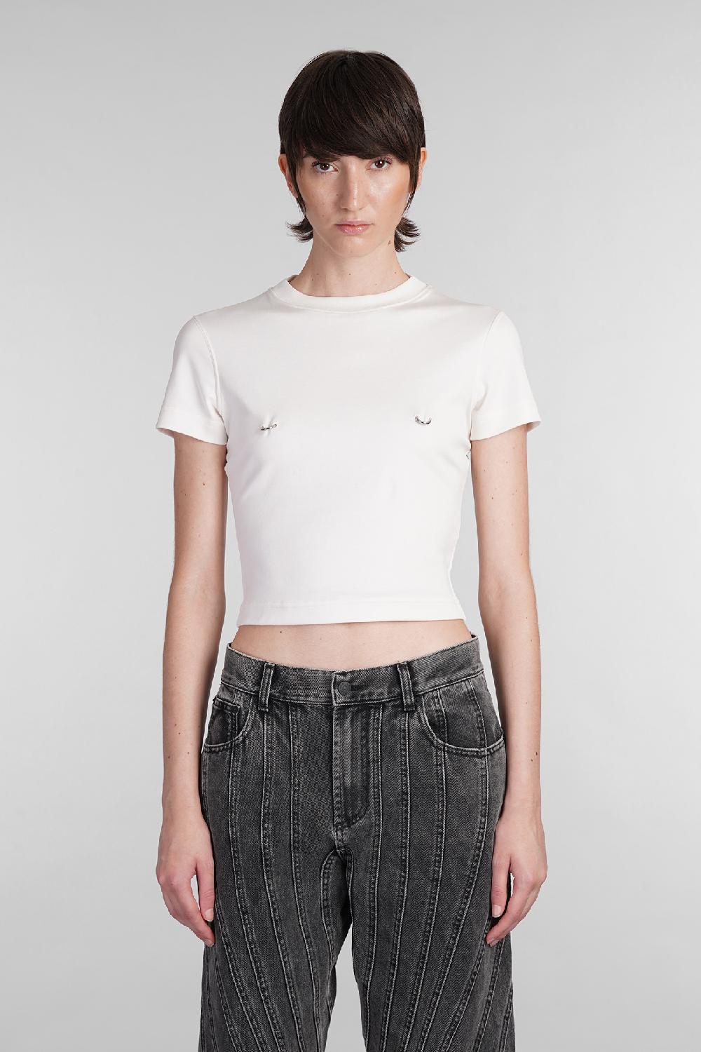 Deliberti Mugler T-shirt in cotone bianco cod. 402659 - Deliberti The Luxury Shopping