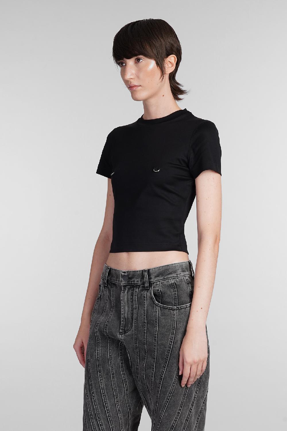 Deliberti Mugler T-shirt In Cotone Nero Cod. 402660 - Deliberti The Luxury Shopping