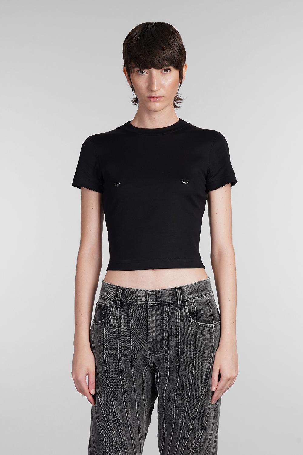 Deliberti Mugler T-shirt in cotone nero cod. 402660 - Deliberti The Luxury Shopping