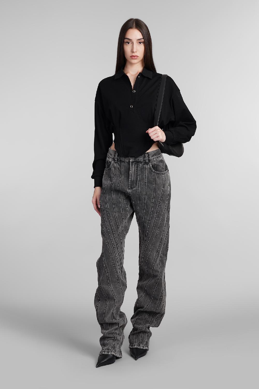 Deliberti Mugler Topwear In Cotone Nero Cod. 404125 - Deliberti The Luxury Shopping