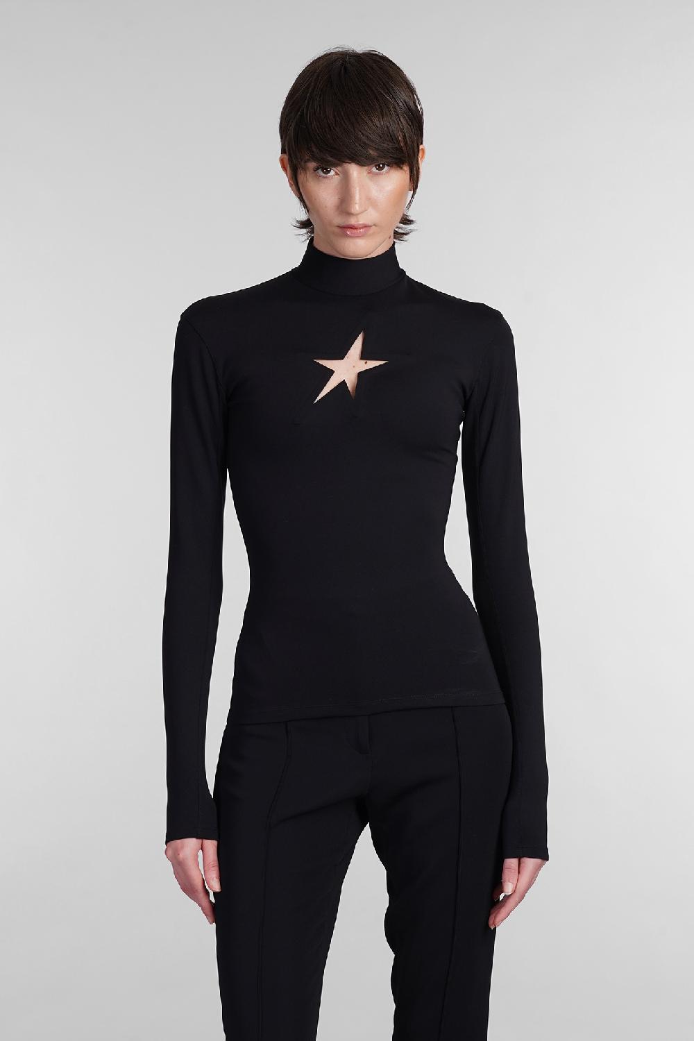 Deliberti Mugler Topwear in poliammide nera cod. 402658 - Deliberti The Luxury Shopping