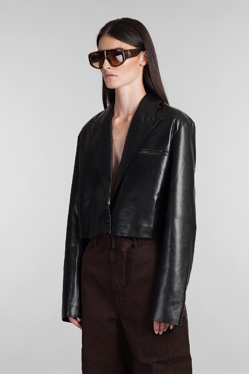 Deliberti Nanushka Blazer Aidula In Poliestere Nero Cod. 405380 - Deliberti The Luxury Shopping