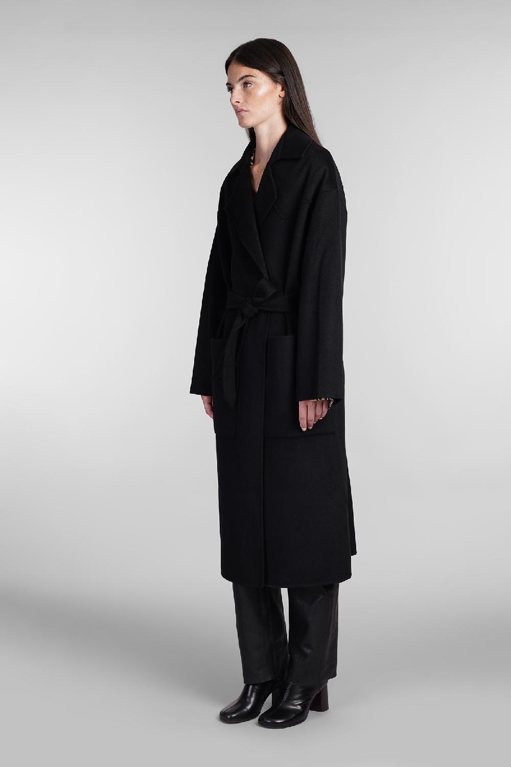Deliberti Nanushka Cappotto In Lana Nera Cod. 403322 - Deliberti The Luxury Shopping