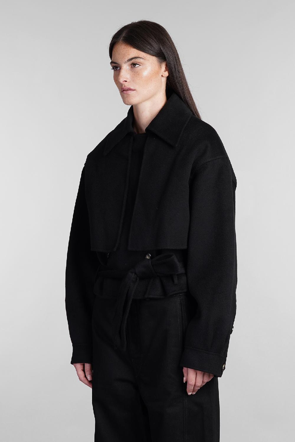 Deliberti Nanushka Giacca Casual In Lana Nera Cod. 403323 - Deliberti The Luxury Shopping