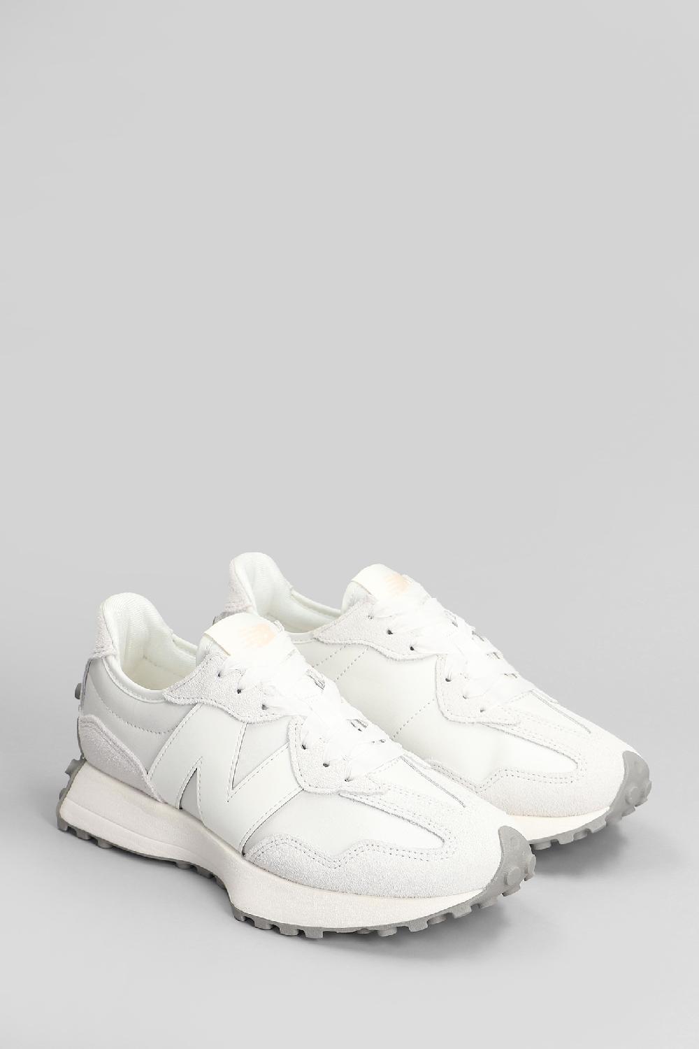 Deliberti New Balance Sneakers 327 In Pelle E Camoscio Bianco Cod. 409789 - Deliberti The Luxury Shopping