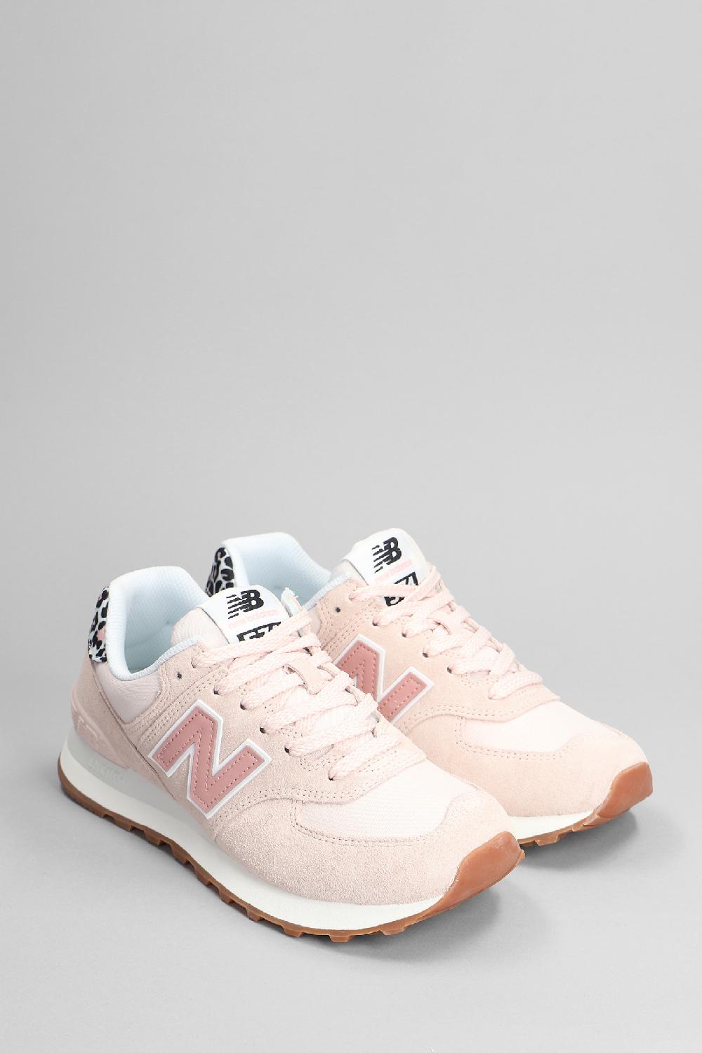 Deliberti New Balance Sneakers 574 In Camoscio E Tessuto Rosa Cod. 387376 - Deliberti The Luxury Shopping