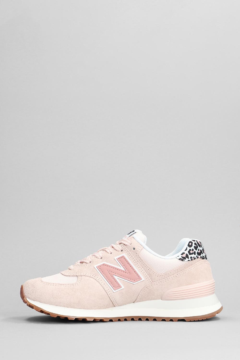 Deliberti New Balance Sneakers 574 In Camoscio E Tessuto Rosa Cod. 387376 - Deliberti The Luxury Shopping