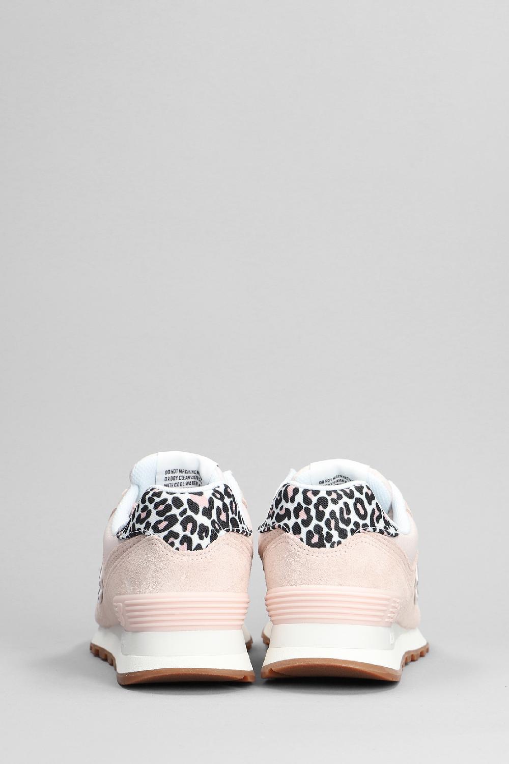 Deliberti New Balance Sneakers 574 In Camoscio E Tessuto Rosa Cod. 387376 - Deliberti The Luxury Shopping
