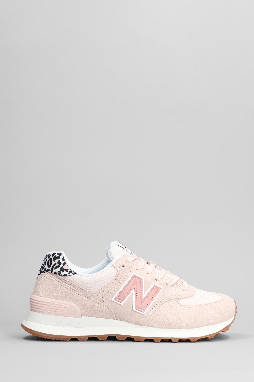 Deliberti New Balance Sneakers 574 in camoscio e tessuto rosa cod. 387376 - Deliberti The Luxury Shopping
