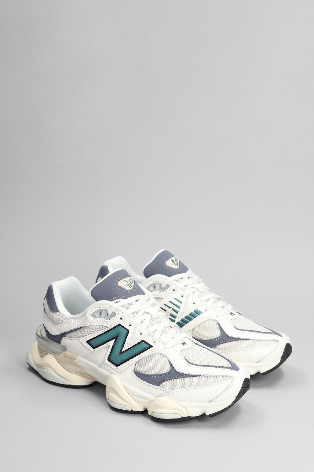 Deliberti New Balance Sneakers 9060 In Pelle E Tessuto Bianco Cod. 398639 - Deliberti The Luxury Shopping