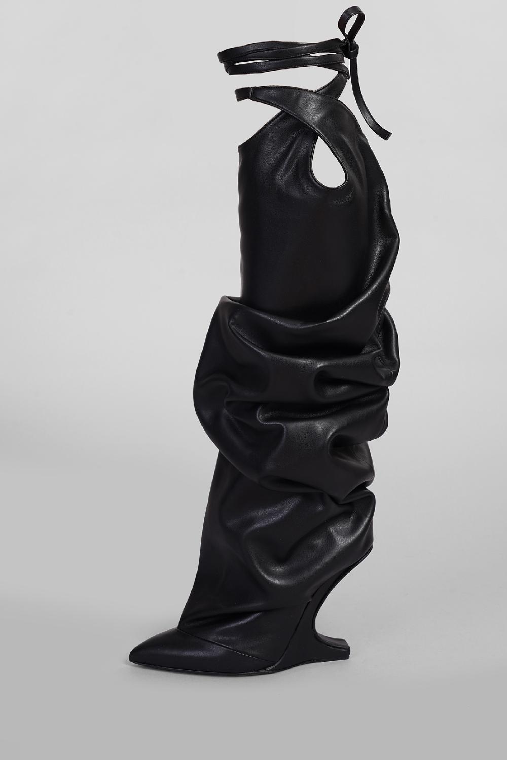 Deliberti Nicolò Beretta Stivali Tacco Alto In Pelle Nera Cod. 397130 - Deliberti The Luxury Shopping