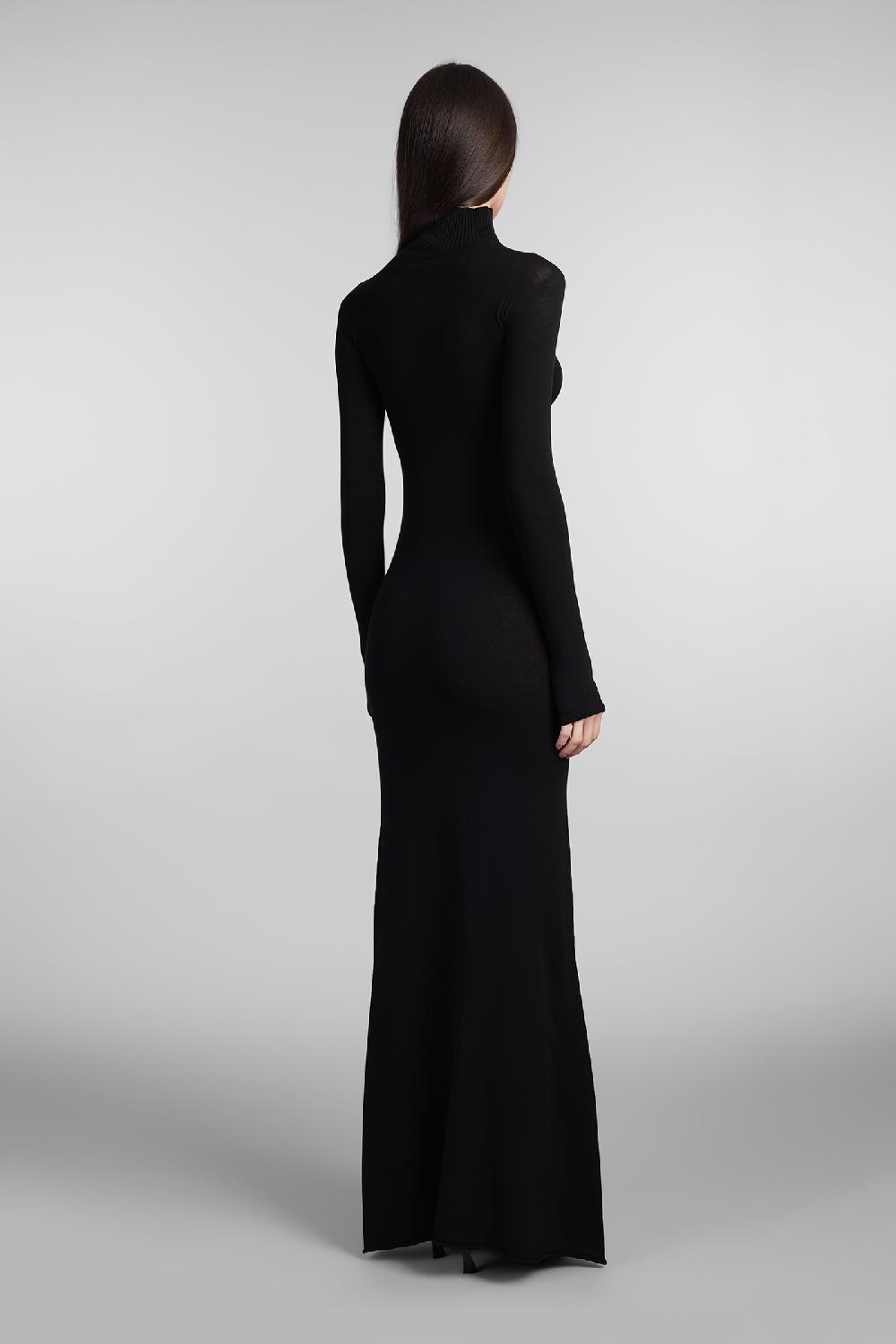 Deliberti Off White Abito In Viscosa Nera Cod. 408053 - Deliberti The Luxury Shopping