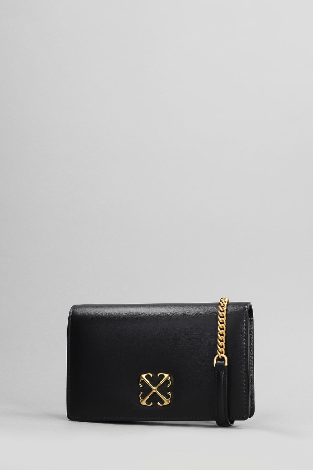 Deliberti Off White Borsa A Mano Jitney 0.5 In Pelle Nera Cod. 398007 - Deliberti The Luxury Shopping