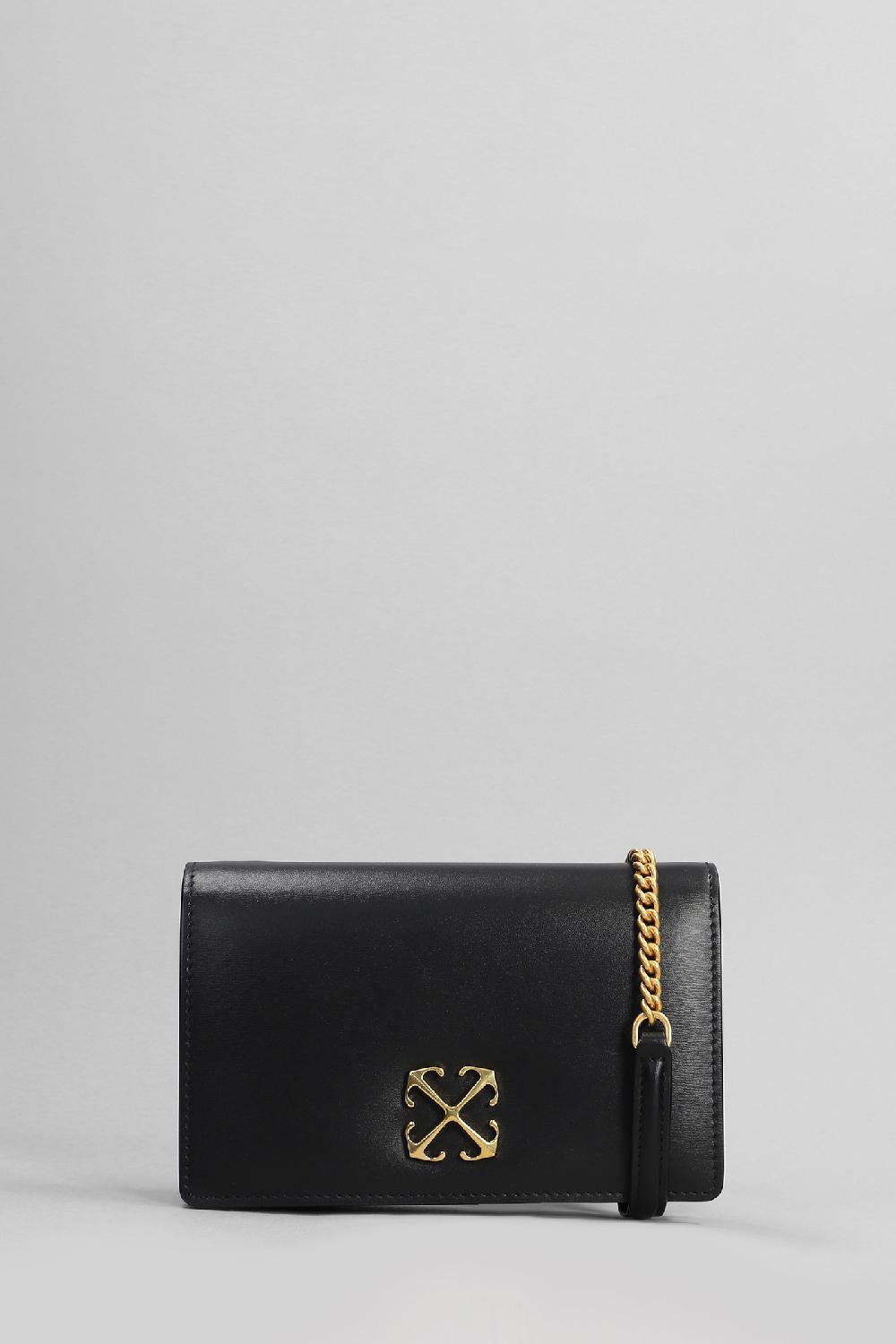 Deliberti Off White Borsa a mano jitney 0.5 in pelle nera cod. 398007 - Deliberti The Luxury Shopping