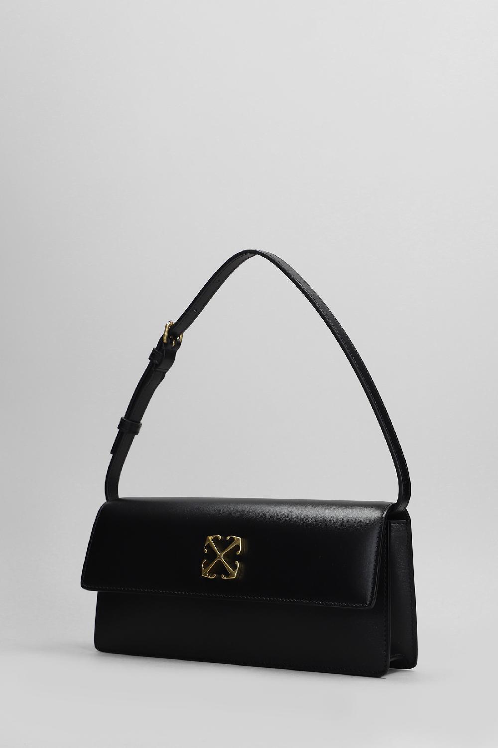 Deliberti Off White Borsa A Spalla Jitney 1.0 In Pelle Nera Cod. 404016 - Deliberti The Luxury Shopping