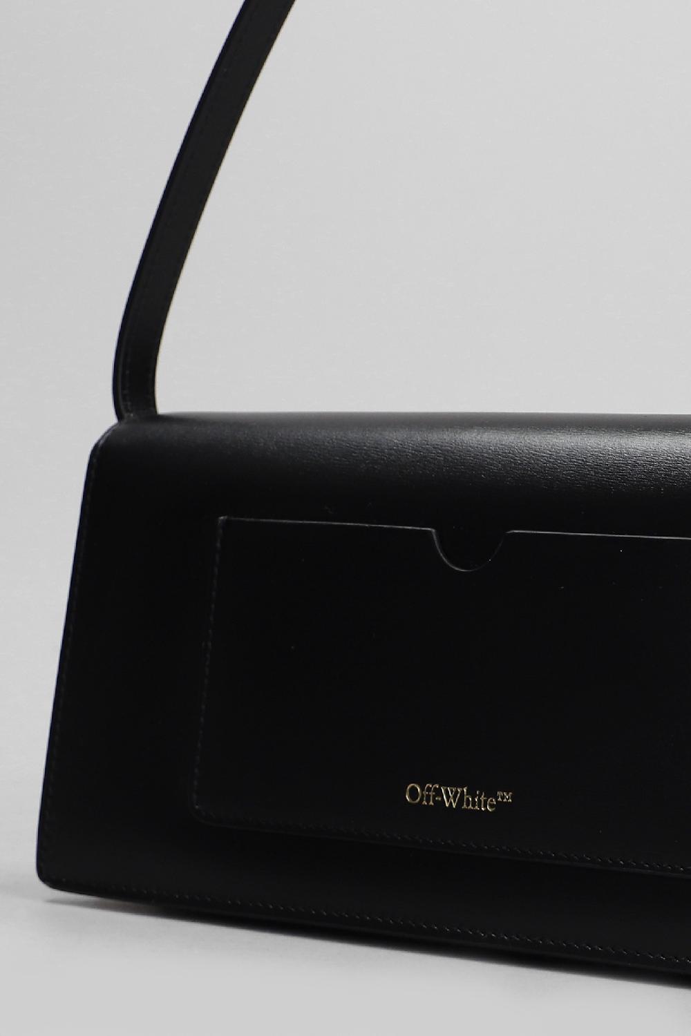 Deliberti Off White Borsa A Spalla Jitney 1.0 In Pelle Nera Cod. 404016 - Deliberti The Luxury Shopping