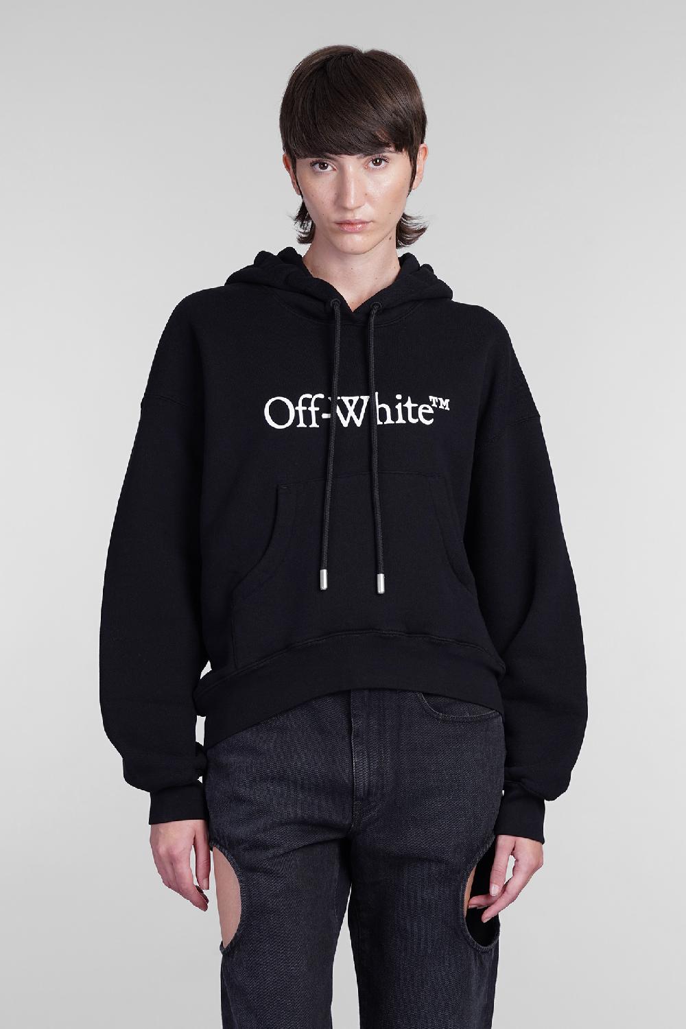 Deliberti Off White Felpa in cotone nero cod. 404007 - Deliberti The Luxury Shopping