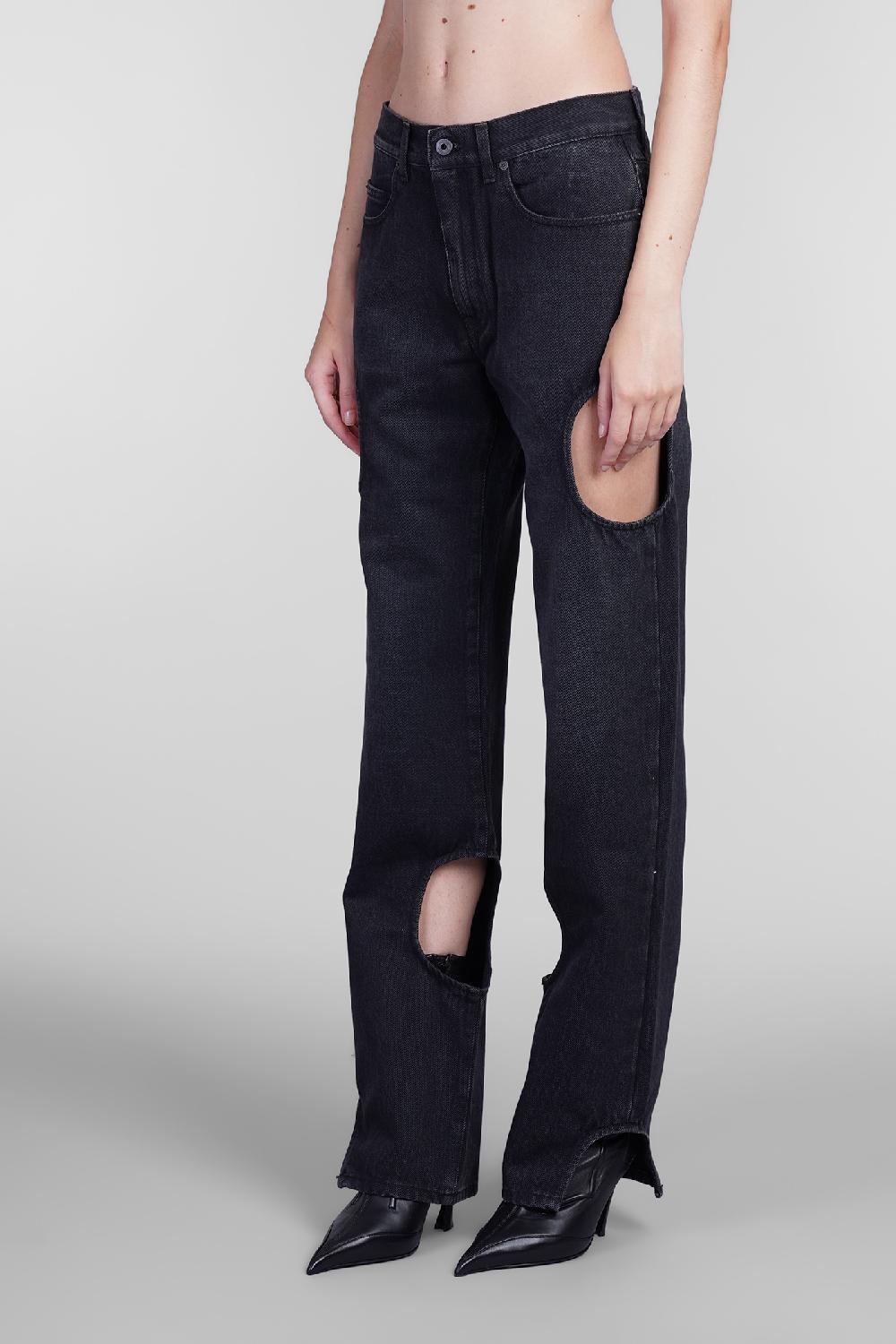 Deliberti Off White Jeans In Cotone Nero Cod. 404019 - Deliberti The Luxury Shopping