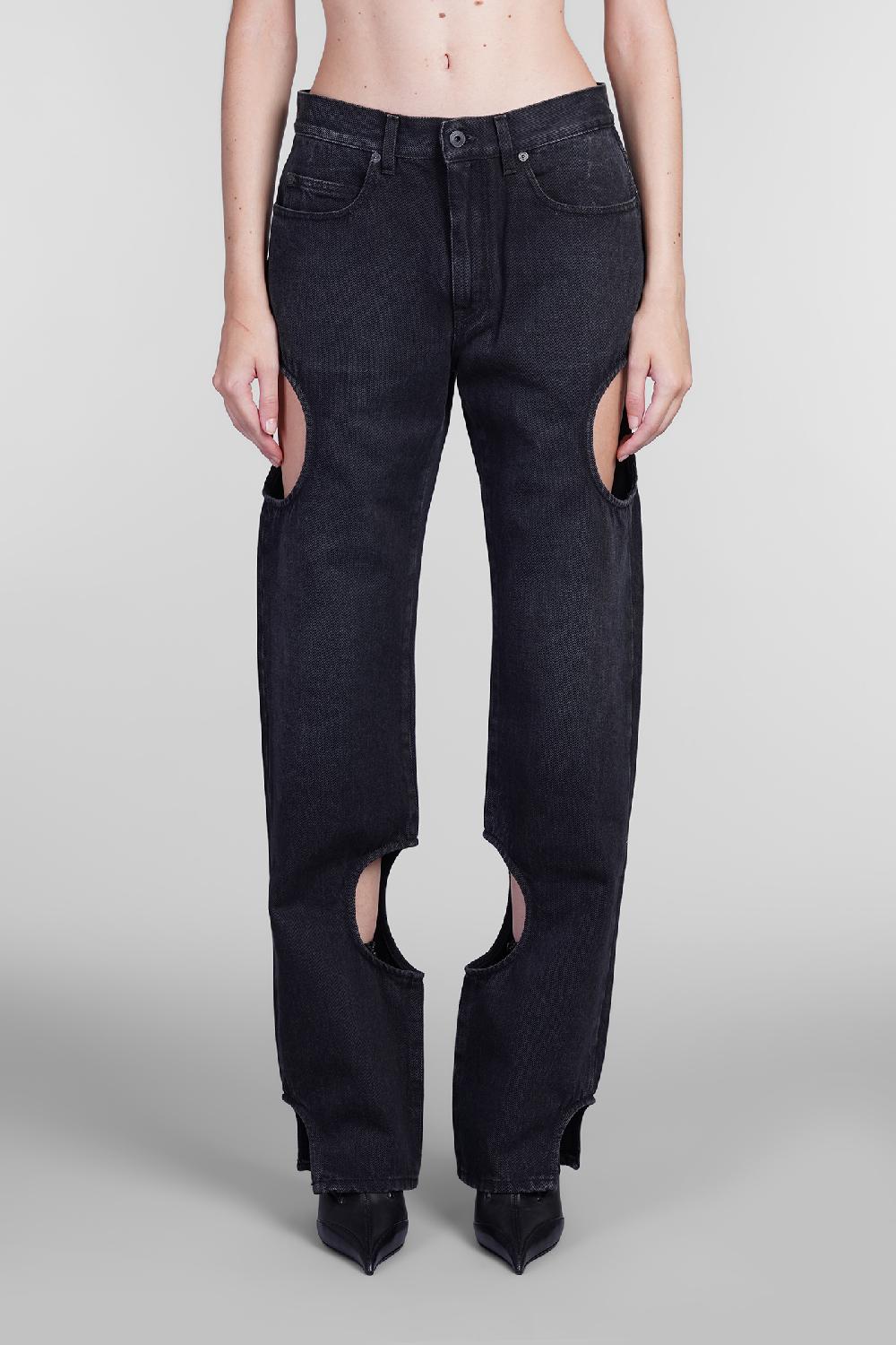 Deliberti Off White Jeans in cotone nero cod. 404019 - Deliberti The Luxury Shopping