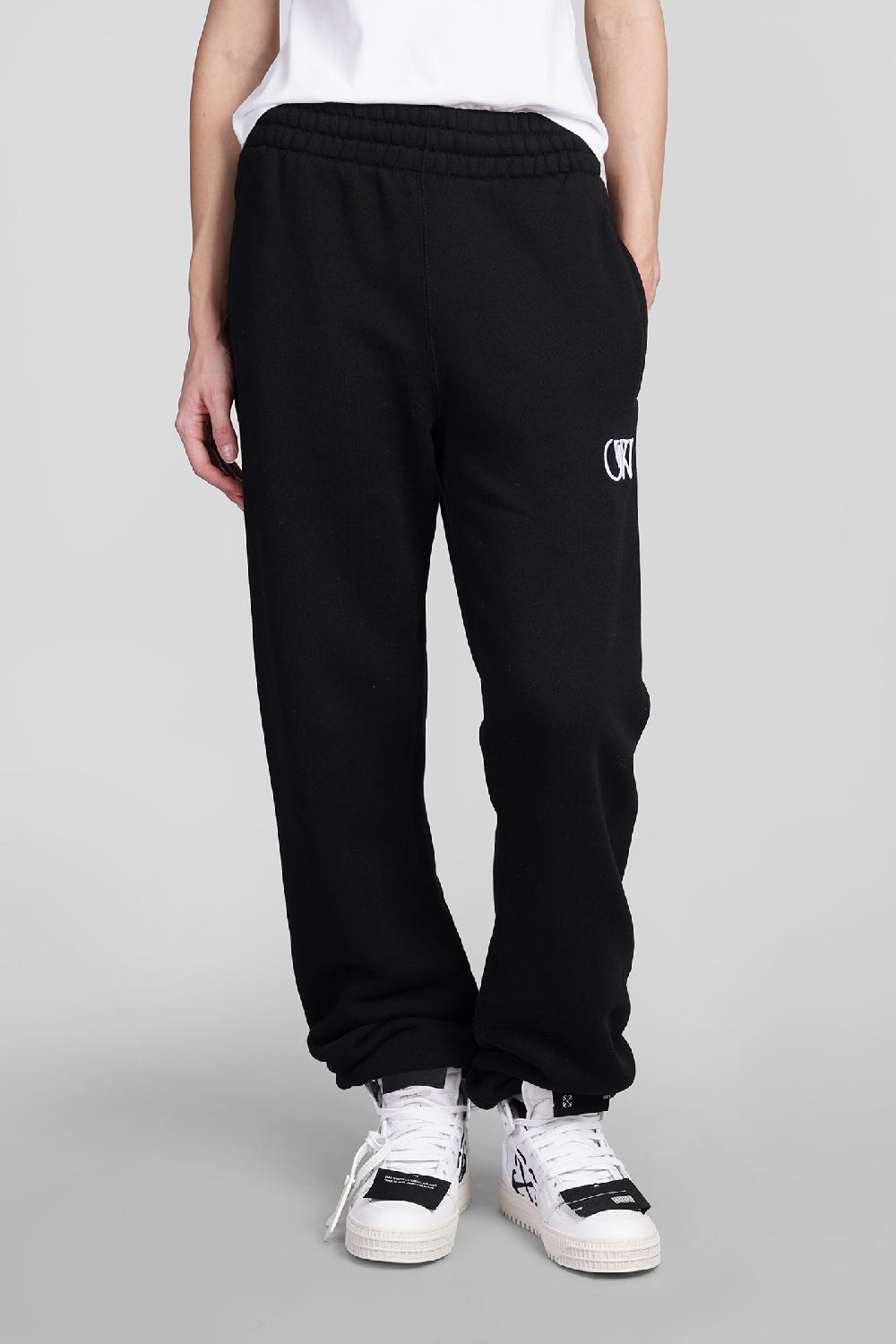 Deliberti Off White Pantalone in cotone nero cod. 408991 - Deliberti The Luxury Shopping