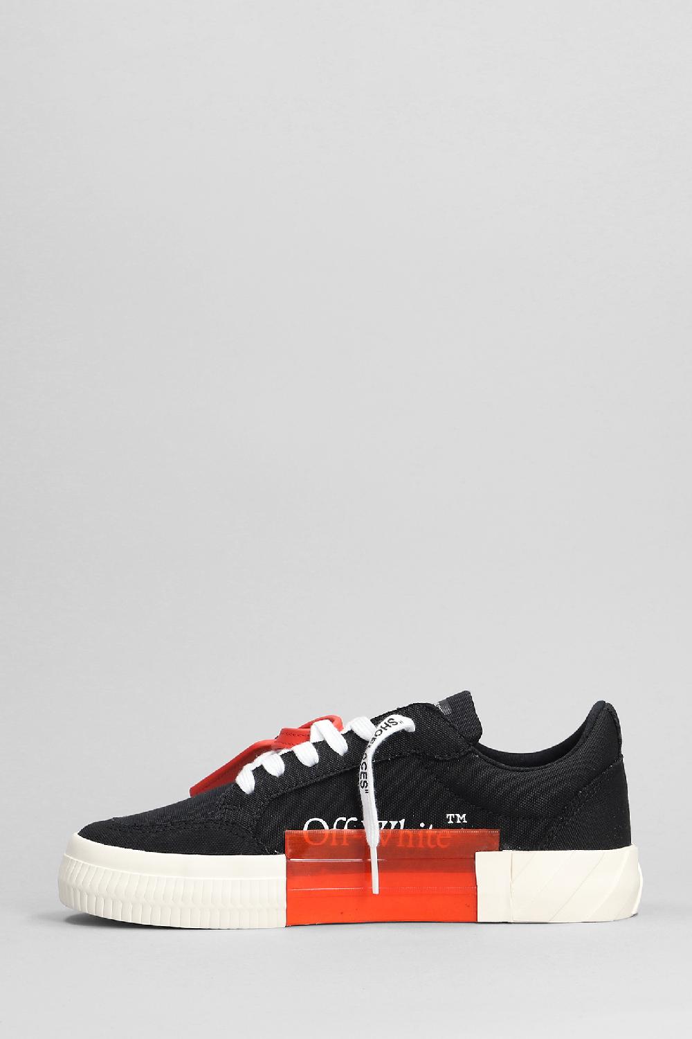 Deliberti Off White Sneakers Low Vulcanized In Cotone Nero Cod. 387333 - Deliberti The Luxury Shopping