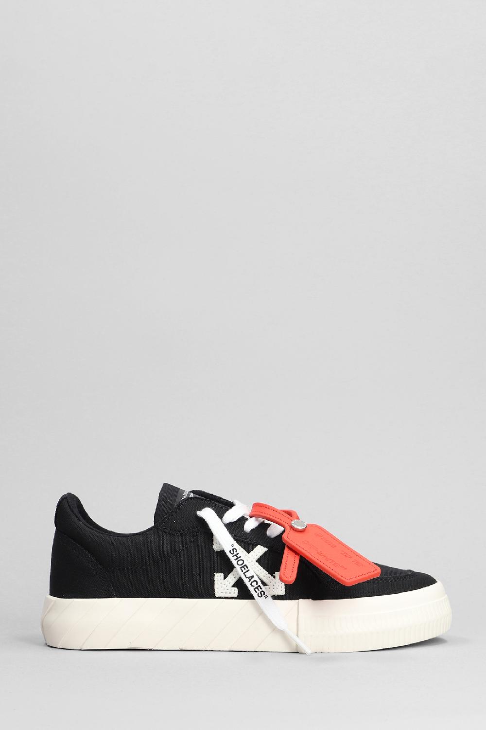 Deliberti Off White Sneakers low vulcanized in cotone nero cod. 387333 - Deliberti The Luxury Shopping