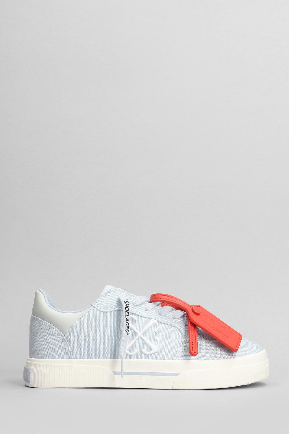 Deliberti Off White Sneakers new low vulcanized in cotone celeste cod. 400660 - Deliberti The Luxury Shopping