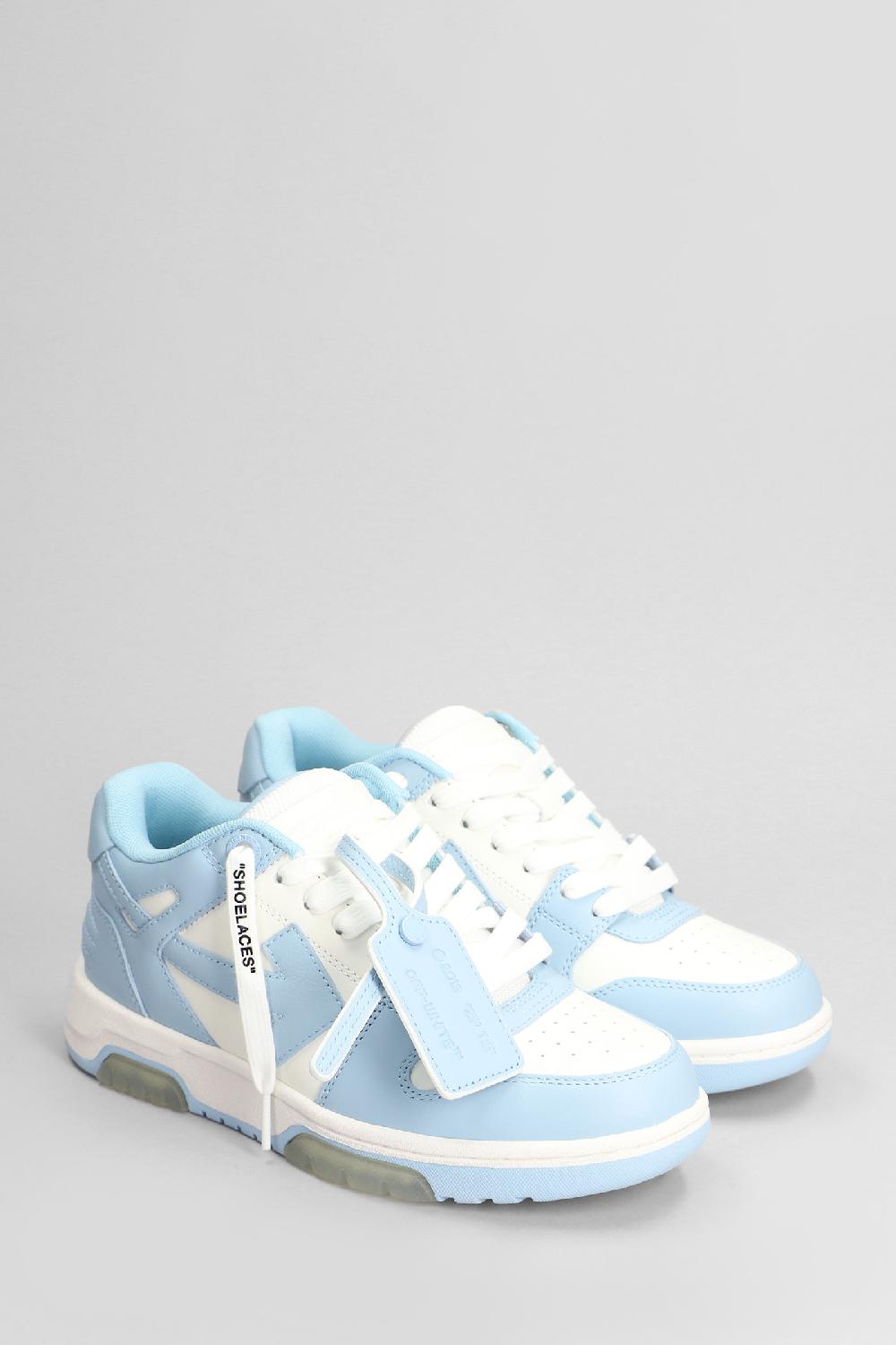 Deliberti Off White Sneakers Out Of Office In Pelle Celeste Cod. 404013 - Deliberti The Luxury Shopping