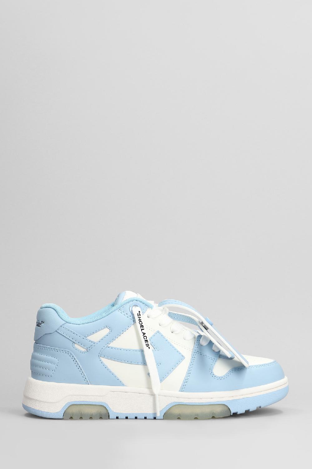Deliberti Off White Sneakers out of office in pelle celeste cod. 404013 - Deliberti The Luxury Shopping