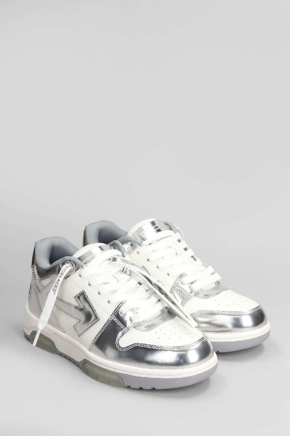 Deliberti Off White Sneakers Out Of Office Mirror In Pelle Argento Cod. 407996 - Deliberti The Luxury Shopping