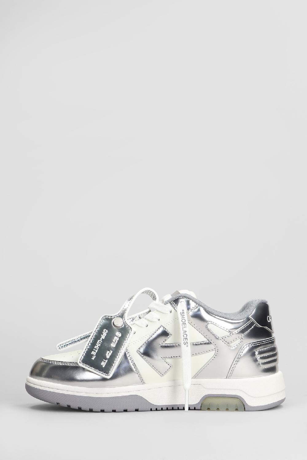 Deliberti Off White Sneakers Out Of Office Mirror In Pelle Argento Cod. 407996 - Deliberti The Luxury Shopping