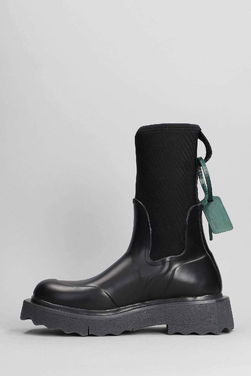 Deliberti Off White Stivali In Gomma Nera Cod. 387338 - Deliberti The Luxury Shopping