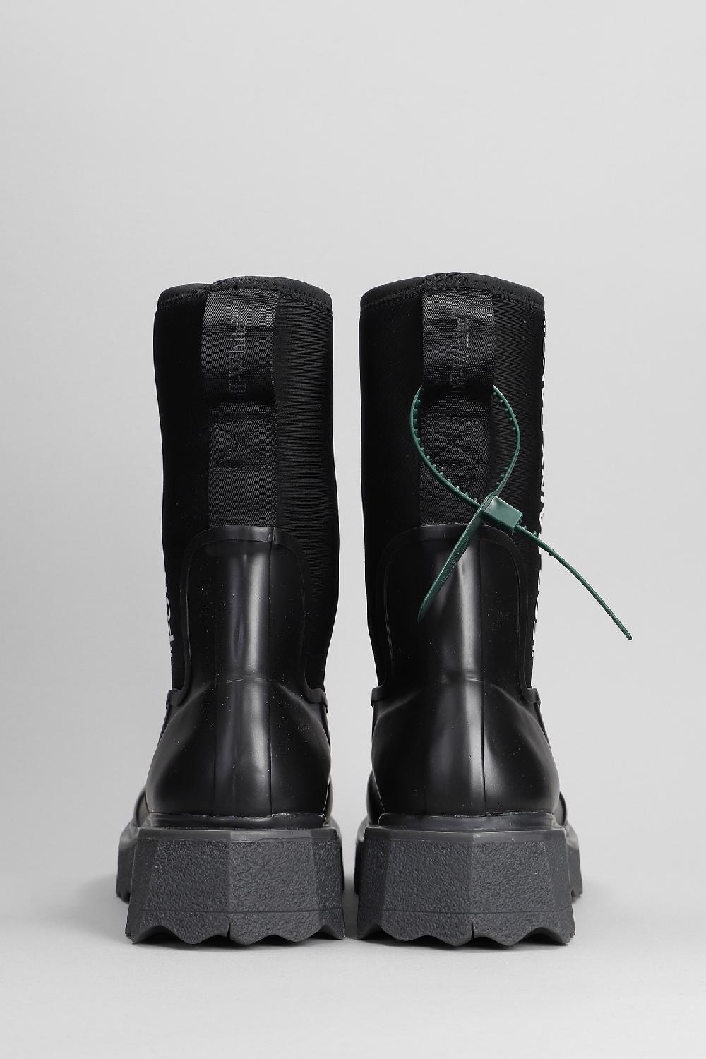 Deliberti Off White Stivali In Gomma Nera Cod. 387338 - Deliberti The Luxury Shopping