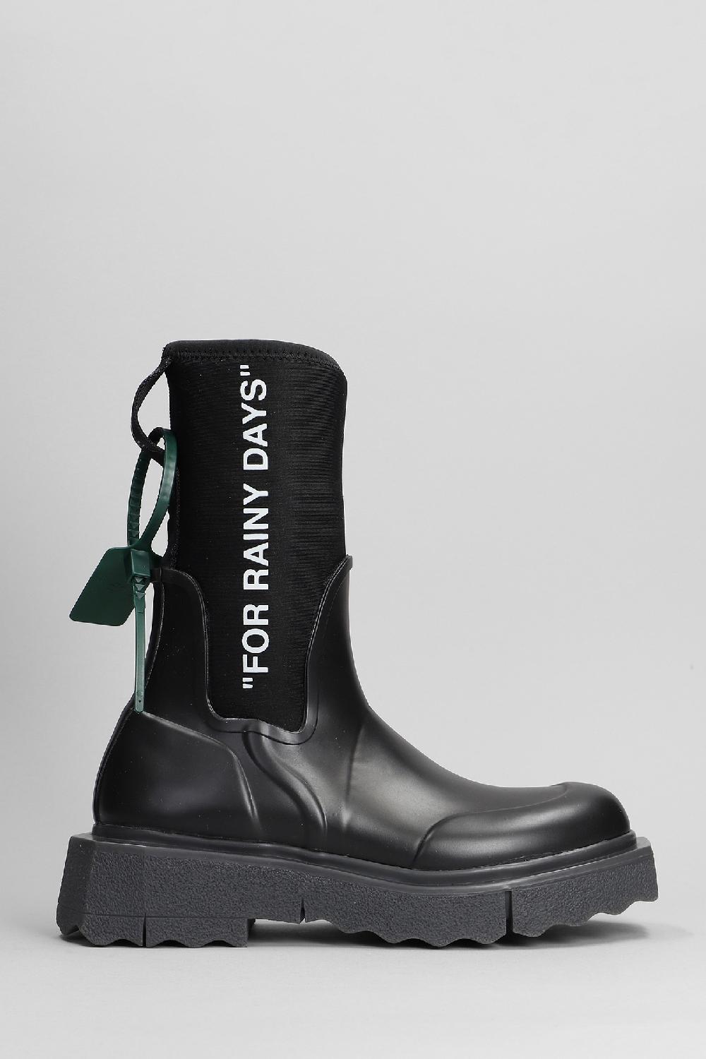 Deliberti Off White Stivali in gomma nera cod. 387338 - Deliberti The Luxury Shopping